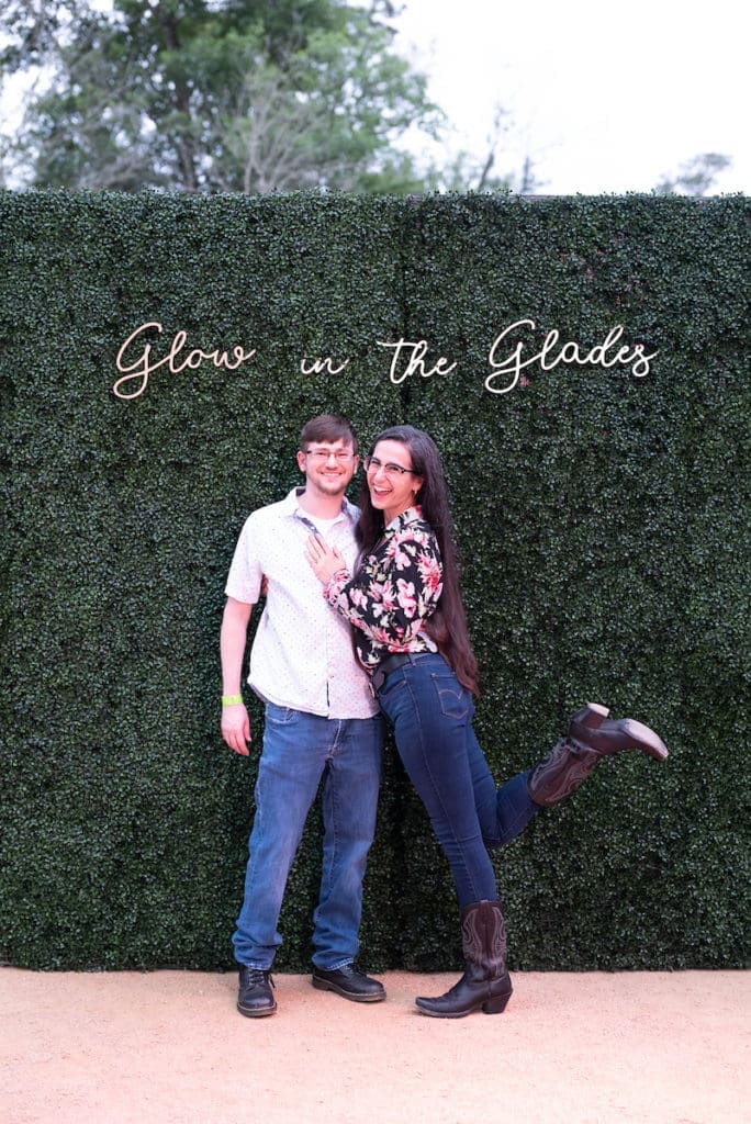 Nicole & Brandon Wilson at the Urban Wild Glow in the Glades fundraiser (Photo by Daniel Ortiz)
