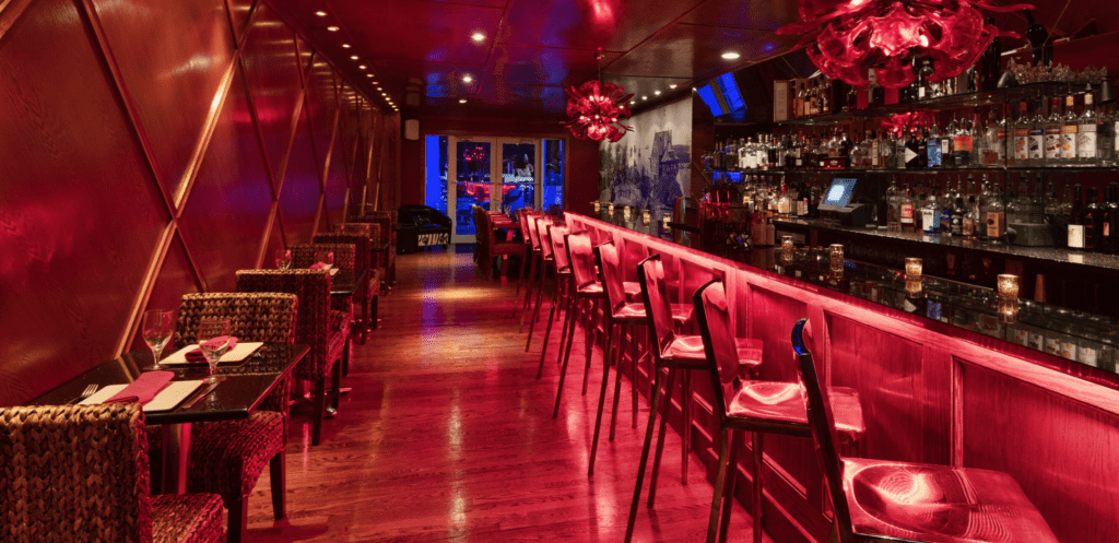 The Burgundy Bar and Tempt restaurant in The Saint Hotel Key West