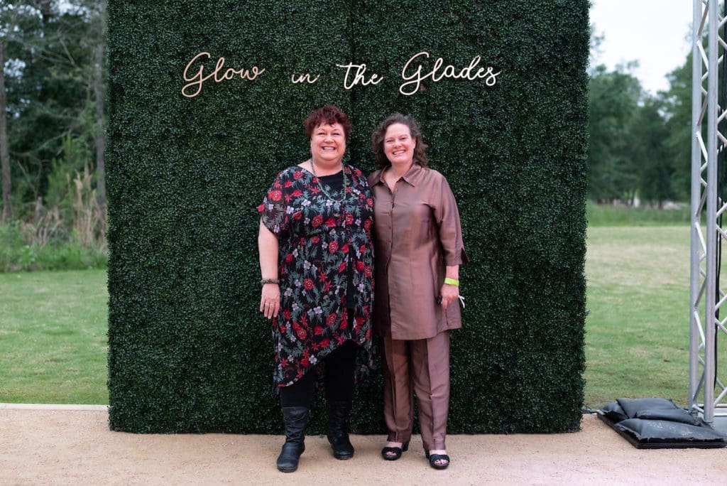 Tina Sabuco & Shellye Arnold at the Urban Wild Glow in the Glades fundraiser (Photo by Daniel Ortiz)