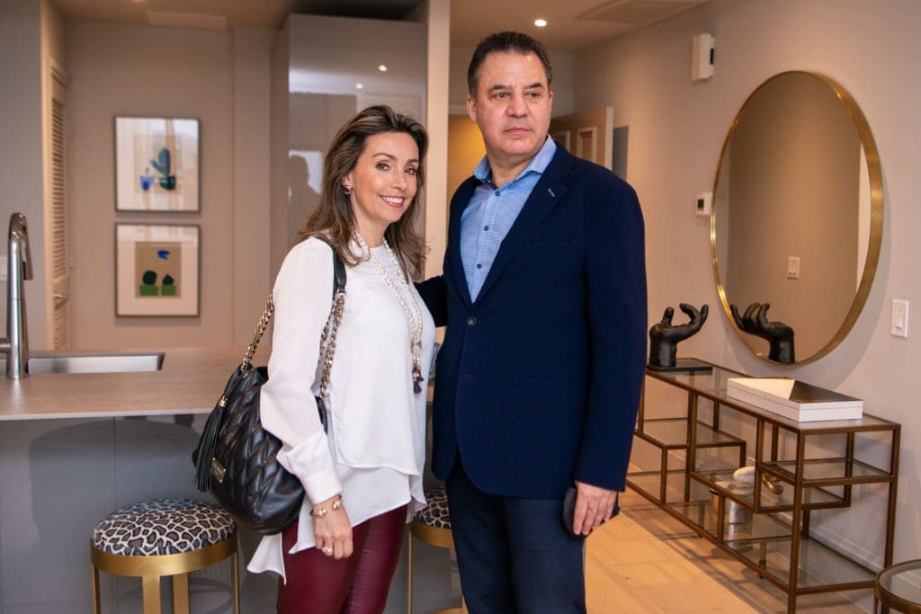 Liliana Molina, Mauricio Vallejo tour newly remodeled condos at The Parklane near Hermann Park.