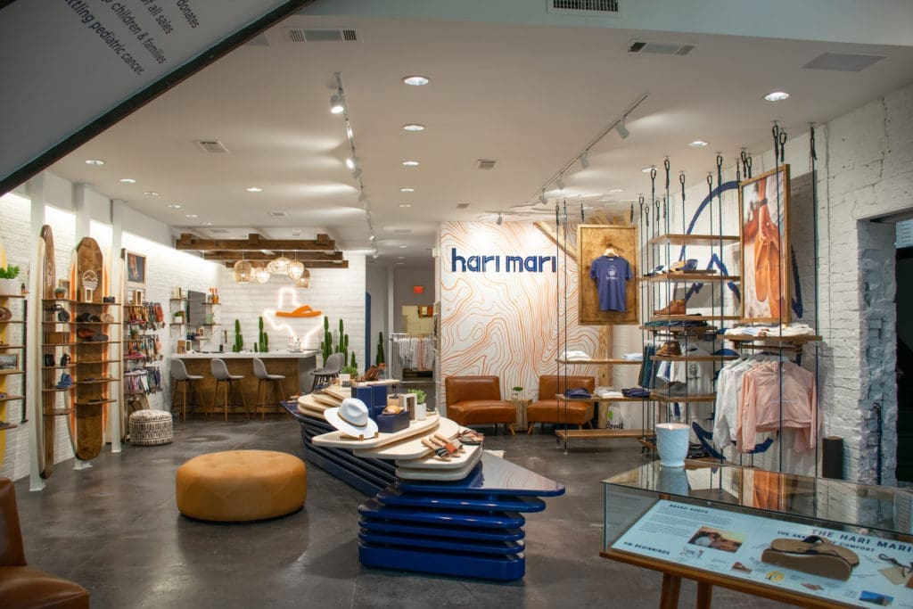 "People want to connect with the brands they're buying now," Hari Mari co-founder Lila Stewart explains about opening their first brick-and-mortar. "We want to take back control of the brand’s narrative, and that’s a lot easier in your own store." 