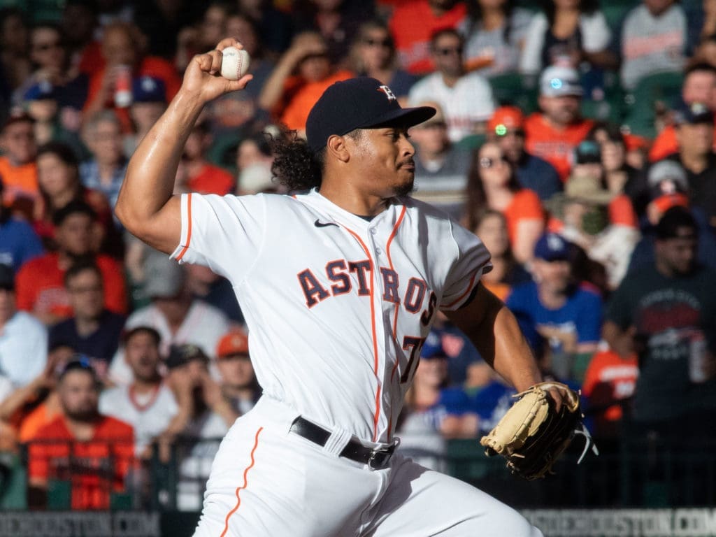 Luis Garcia has shown strikeout stuff as an Astros starter. (Photo by F. Carter Smith)