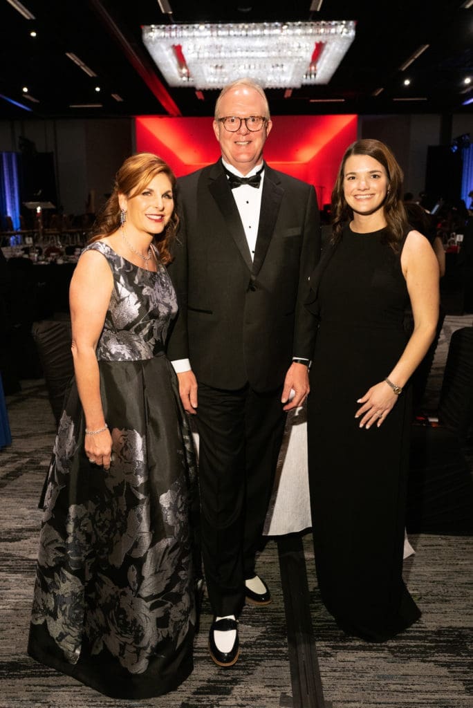 Cynthia Wolff, Tobin Hellums, Clara Orlean at the Virtuosi of Houston 25th anniversary gala. (Photo by Daniel Ortiz)