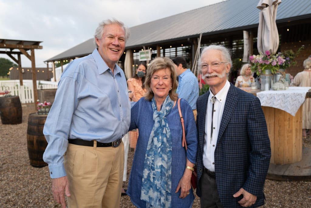 David Garten, Suzanne & Jon Fain at The Gathering Barn at Hope Farms where Recipe For Success hosted the Delicious Alchemy dinner. (Photo by Daniel Ortiz)