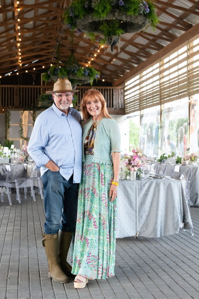 Recipe for Success founders Bob & Gracie Cavnar Shelly & Warren Spann in The Gathering Barn at Hope Farms where Recipe For Success hosted the Delicious Alchemy dinner. (Photo by Daniel Ortiz)
