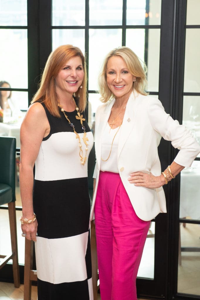 Cynthia Wolff and incoming league president Leslie Siller at the Houston Symphony League inaugural Icon reception at The Annie Café. (Photo Wilson Parrish) (Photo by Wilson Parish)