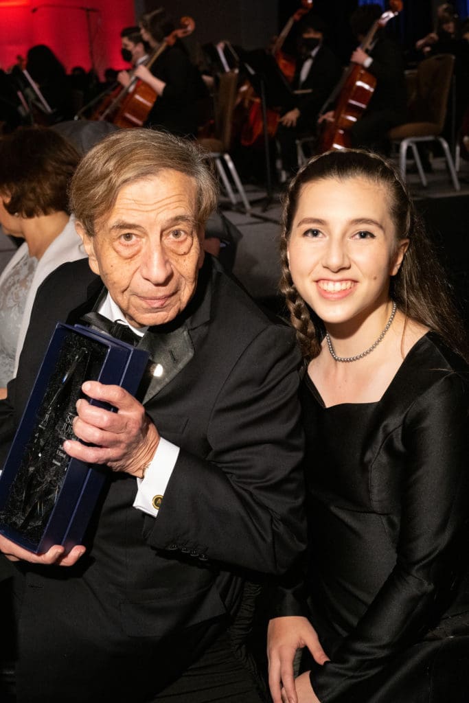 Monzer Hourani, Emme Jennings at the Virtuosi of Houston 25th anniversary gala. (Photo by Daniel Ortiz)