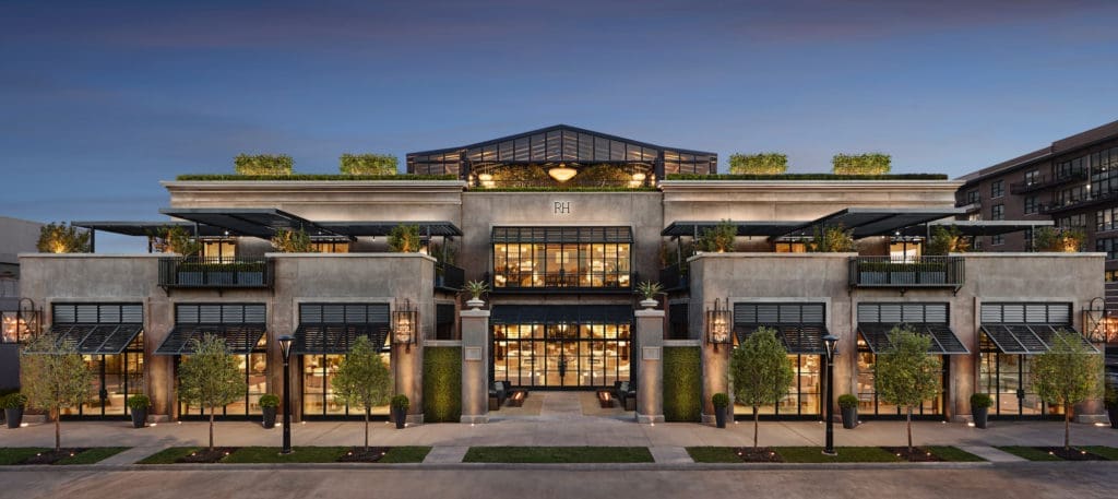 The exterior of RH Dallas Gallery, courtesy of RH (Photo by R2ro Photography)