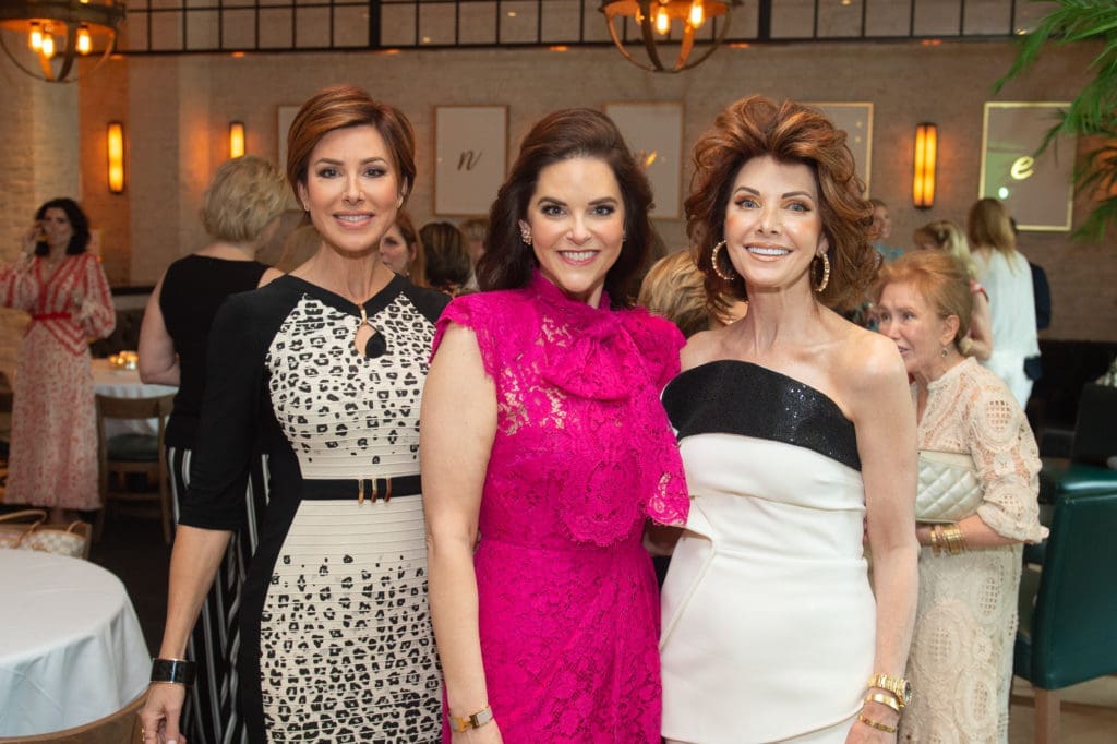 Special guest Dominique Sachse, chairs Ann Ayre and Marla Hurley at the Houston Symphony League inaugural Icon reception at The Annie Café & Bar. (Photo Wilson Parrish) (Photo by Wilson Parish)