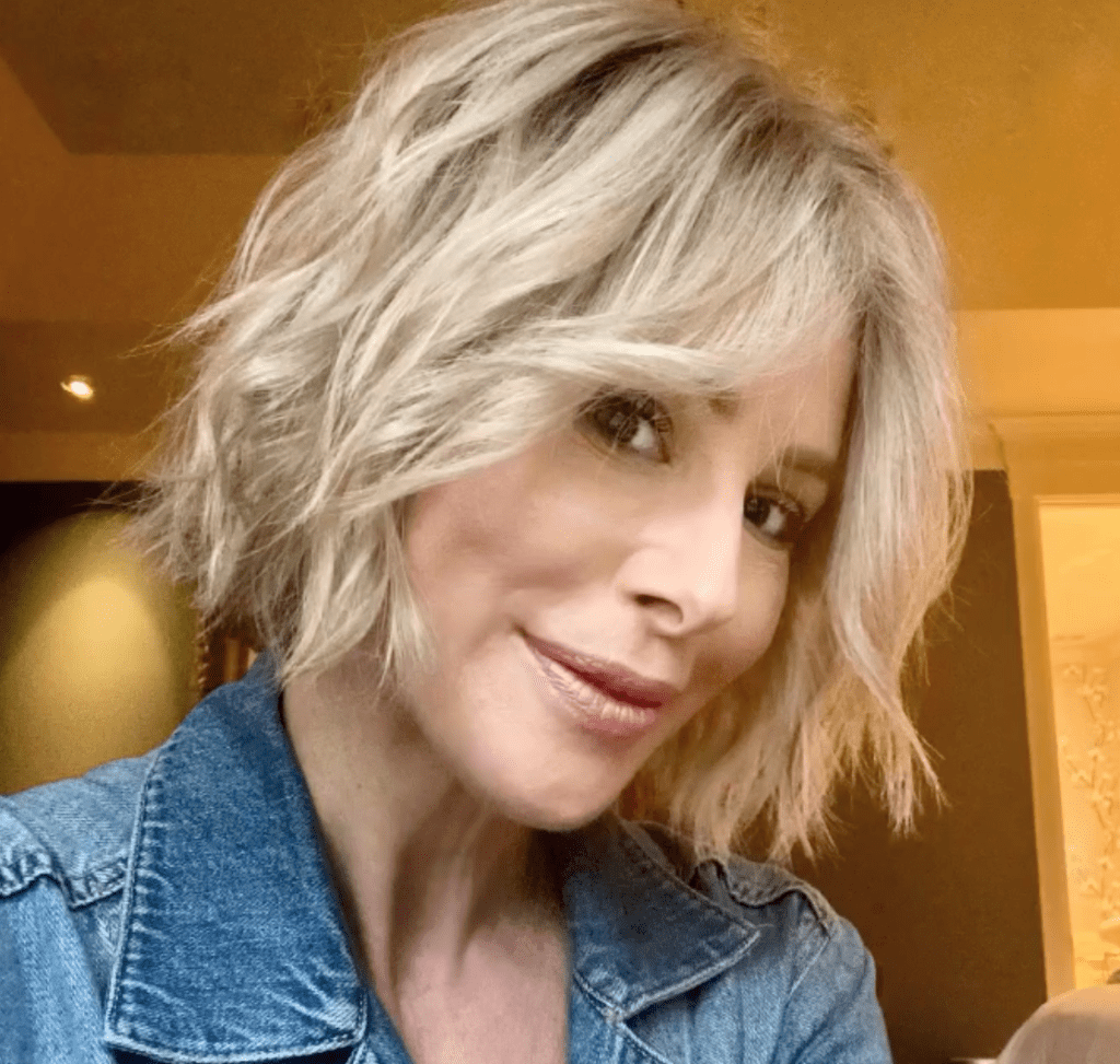 Dominique Sachse in one of her various hair colors and hair styles. She loves the change. 