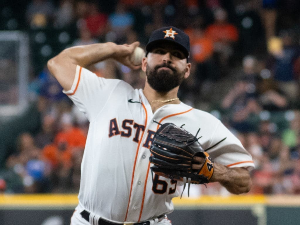 Jose Urquidy's slider can provide some strikeouts. (Photo by F. Carter Smith)