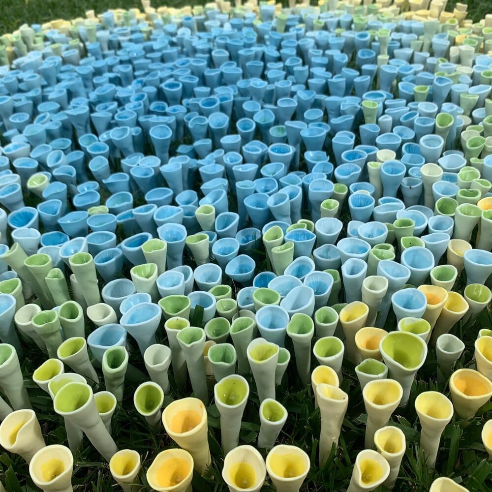 Bee Cup Oasis is a beautiful collection of Jen Rose’s colorful bee cups