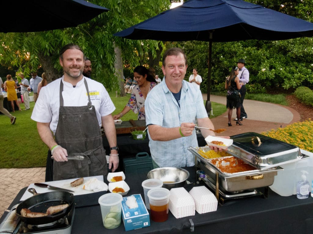 Chef Christopher Patrick of Bright Box Food, Peter Creedon (Photo by Dallas Arboretum/Steve Foxall)