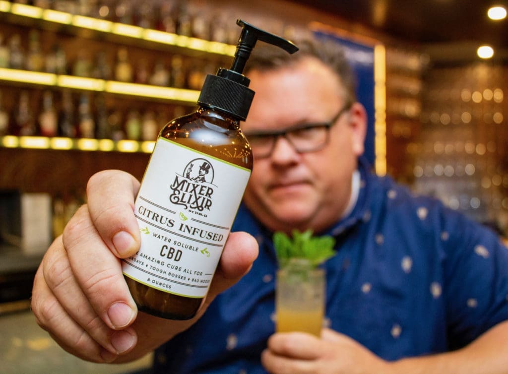 Houston's rock star chef Chris Shepherd and his Underbelly Hospitality have partnered with Bayou City Hemp Co. to create specialty CBD cocktails using the Mixer Elixir.