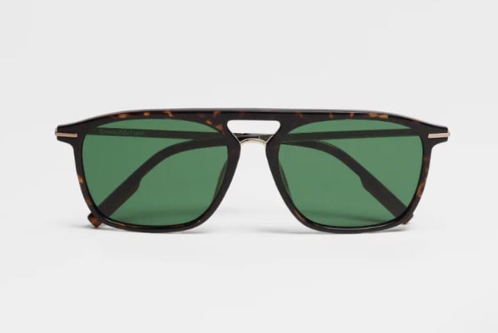 Ermenegildo Zegna – Shiny Havana Leggerissimo Sunglasses, $335.