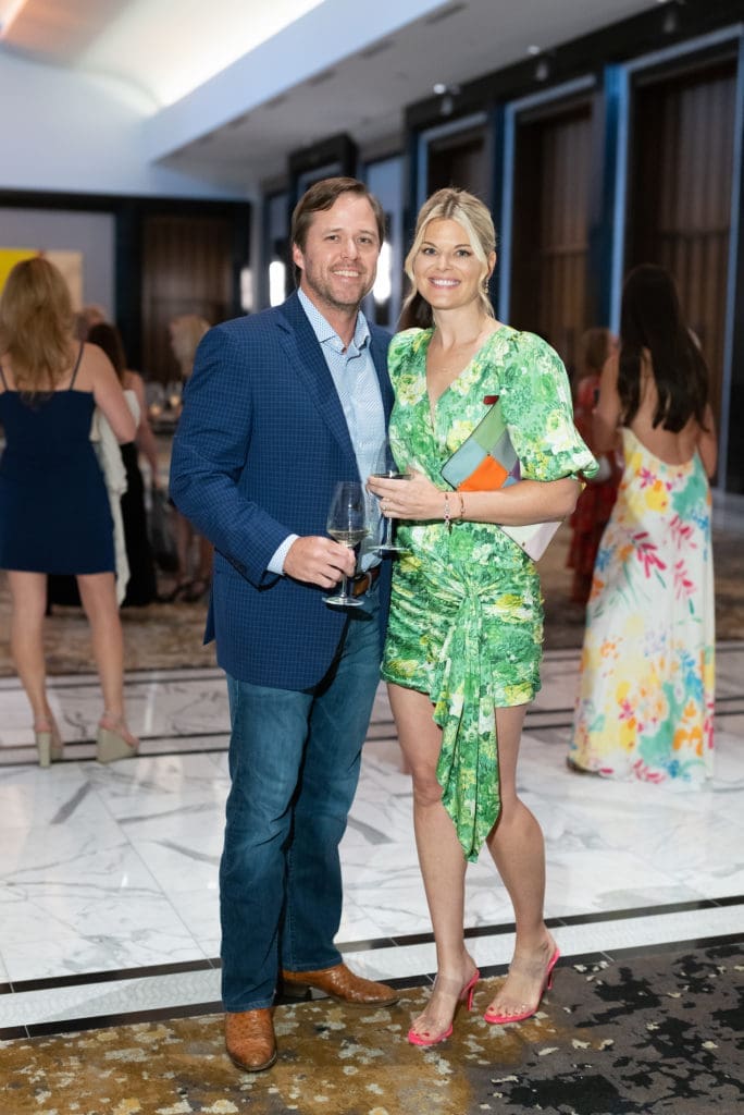 Geoff & Jennifer Womack at the Theorem Sauvignon Blanc party at the Post Oak Hotel  (Photo by Daniel Ortiz)