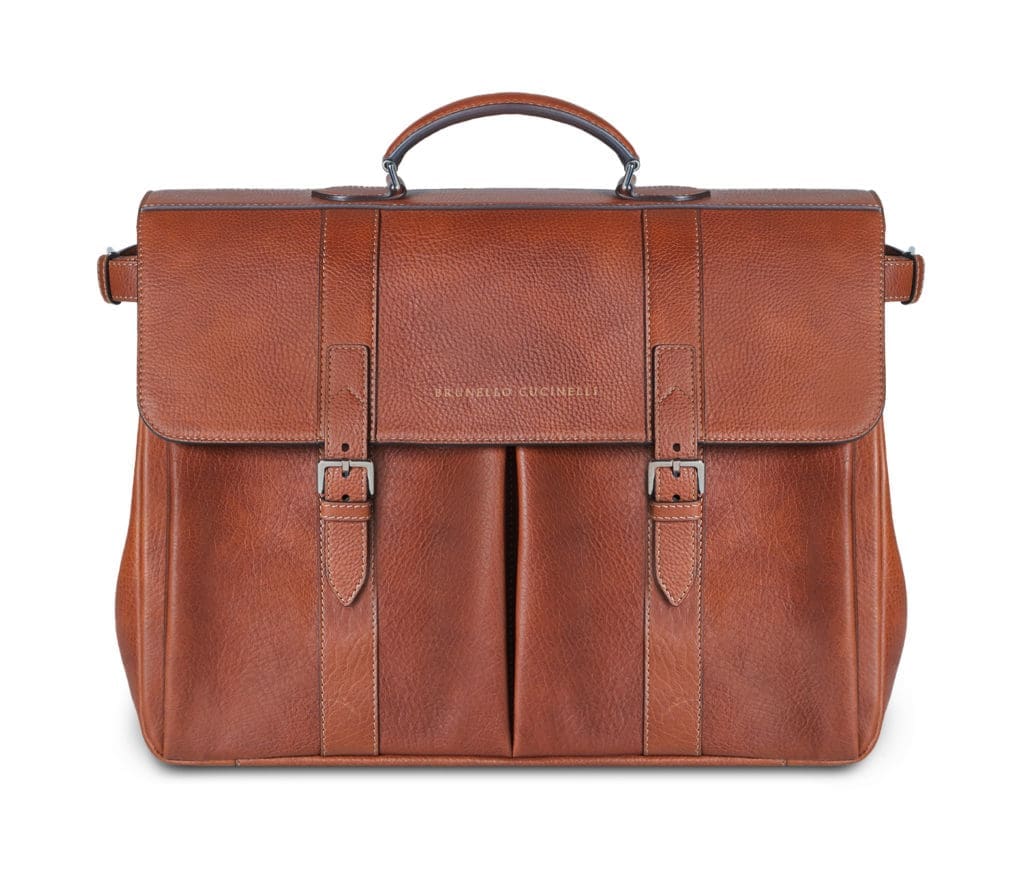Brunello Cucinelli – Grained Calfskin Briefcase, $3,995.