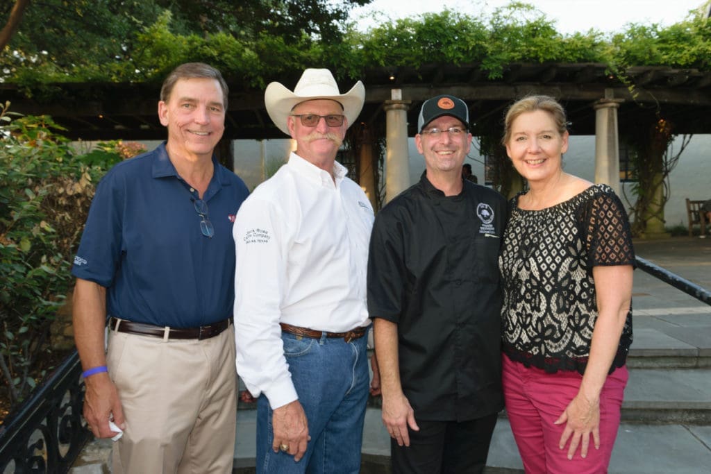 John Dzminiski, Kenneth Braddock, Michael Lane, Lynn Fisher (Rosewood Ranches Waygu Beef) (Photo by Dallas Arboretum/Steve Foxall)