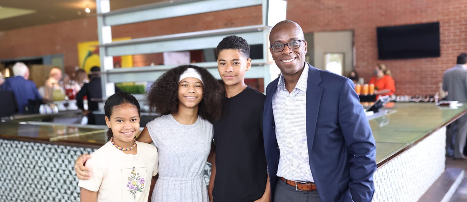 Zora, Glenna and Griff Raphael with their father, Children at Risk honoree Dr. Jean Raphael (Photo by Quy Tran Photography)