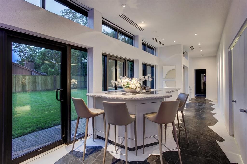 The kitchen in the Darth Vader house in West University in Houston. (Photo courtesy of Martha Turner Sotheby’s International Realty) 