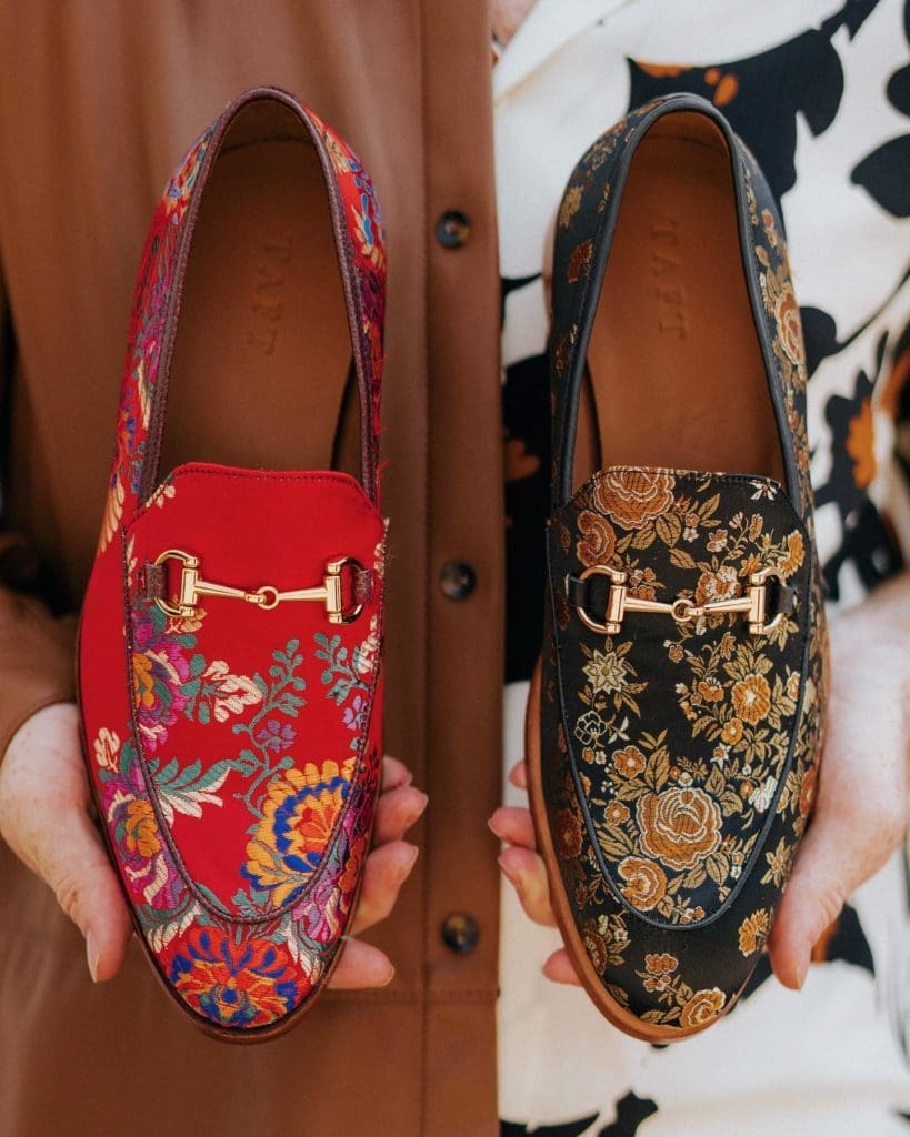 The Russell Loafer in Fiore, left, and in Eden  are recent additions to the TAFT inventory.