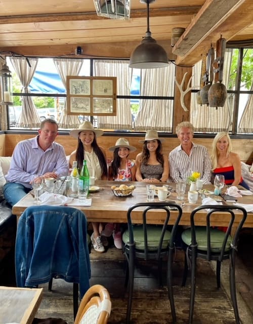 L-R Alex Jansen, Nancy Almodovar, Kamila Almodovar, Michelle Arreguin, Rick Moeser - Executive Director of Christie's International Real Estate, Laren Jansen