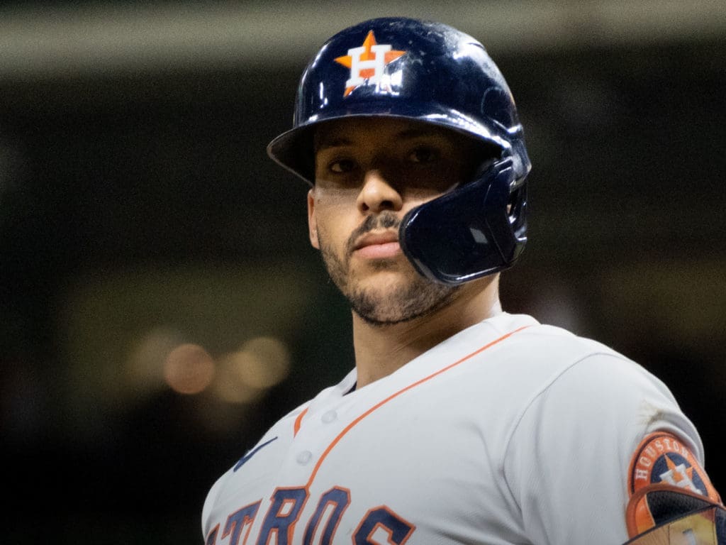 Carlos Correa's the face of the Astros in many ways. For at least now. (Photo by F. Carter Smith)