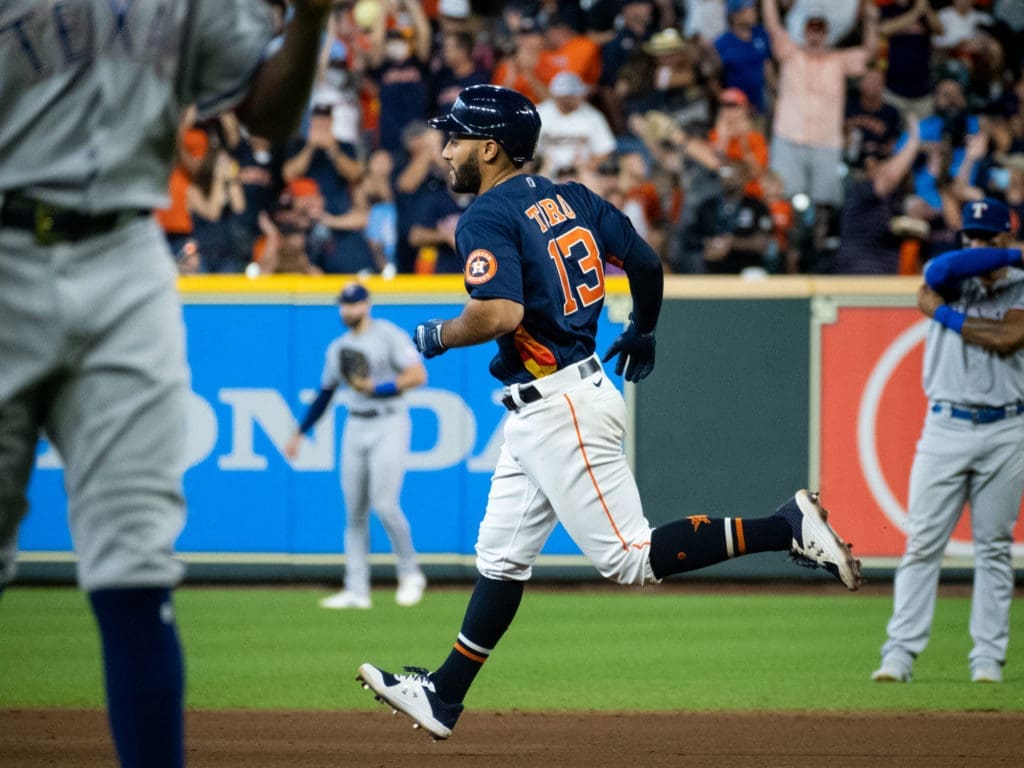 Abraham Toro has stepped up for the Houston. Astros. (Photo by F. Carter Smith)