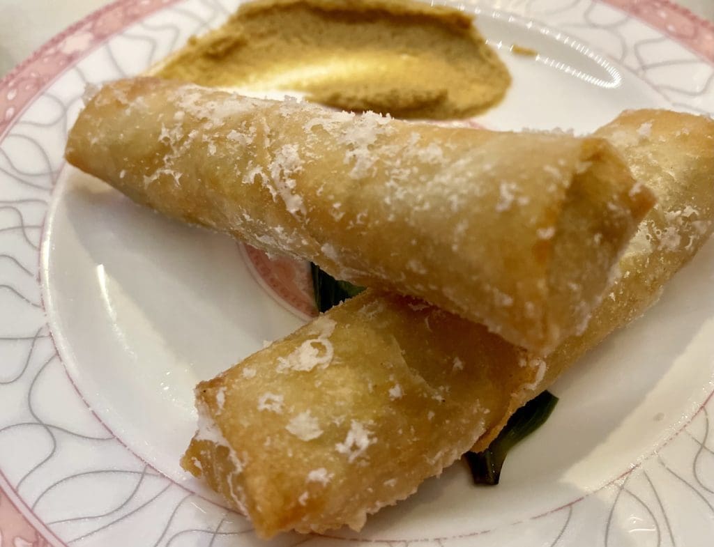 Crispy eggrolls with Chinese mustard at Cannon Chinese. Photo by Courtney Dabney.