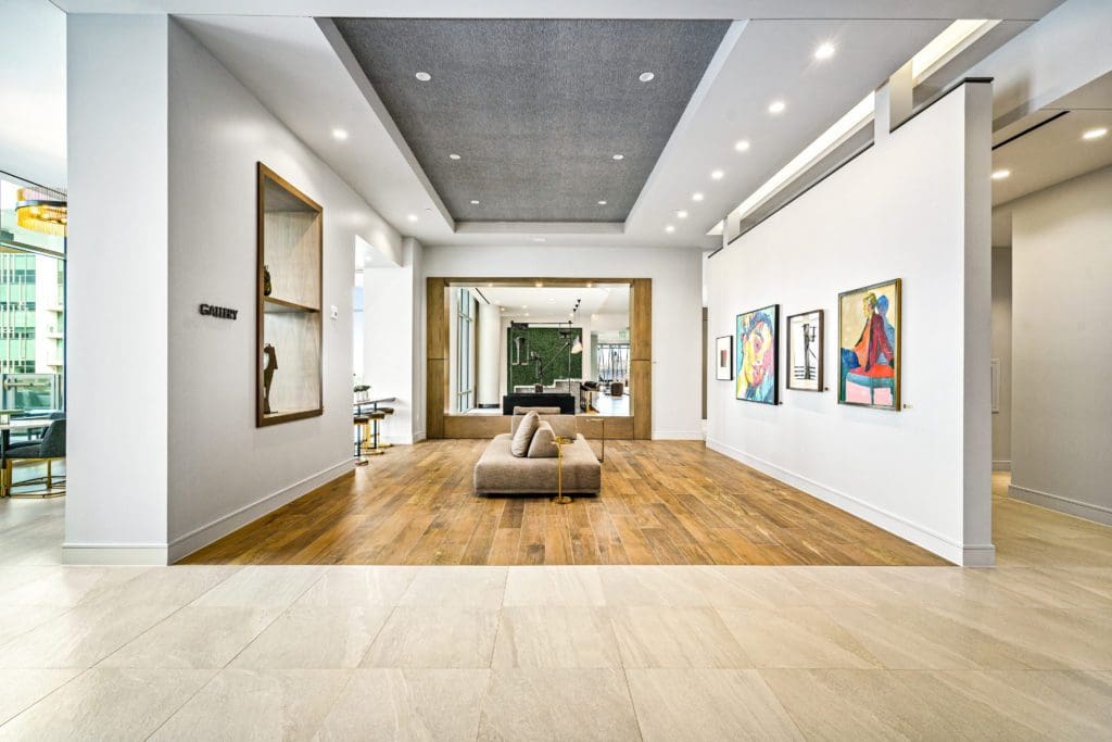 A glimpse inside Crimson's Orangerie Gallery. There are 86 pieces of original art on view, according to Crimson Curator Mike Mousel.