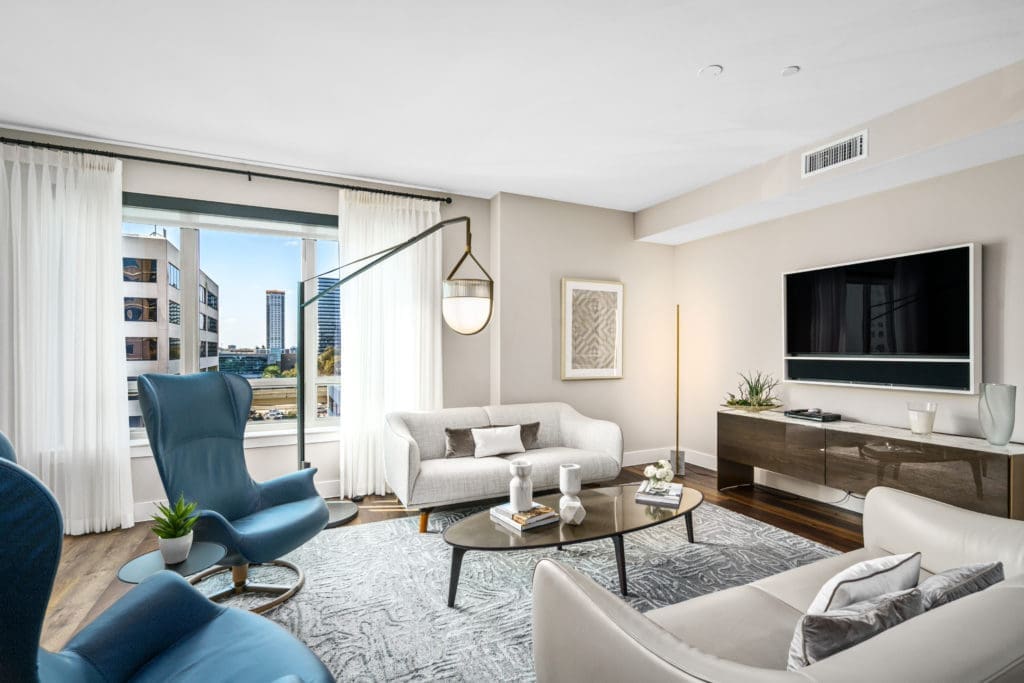 There's a balcony or terrace for each well-appointed residence space. Each residence is designed for personal art collections.  