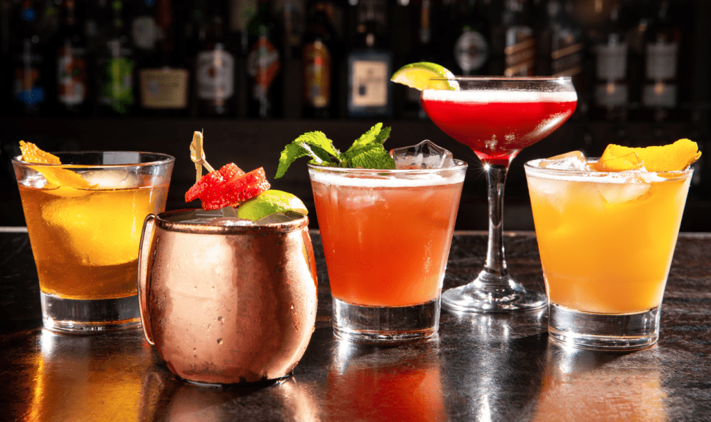Sip on cocktails at Fireside and Radio Milano created by staff mixologists.