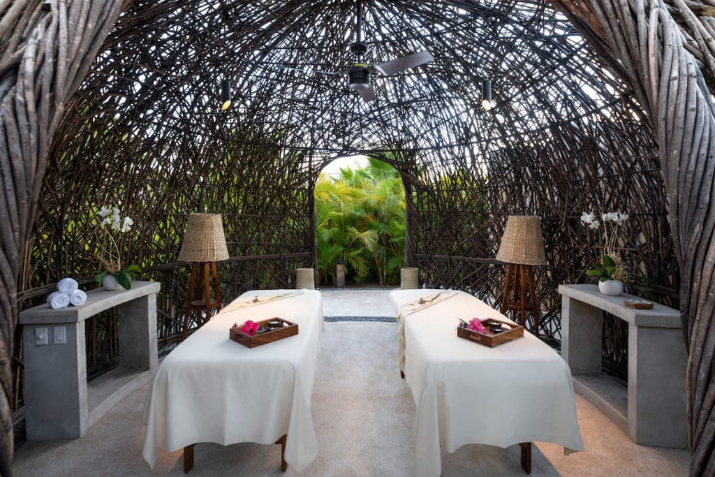 The Conrad Spa offers massages in handmade woven cocoons for an authentic take on wellness.  (Photo by Bronwyn Knight)