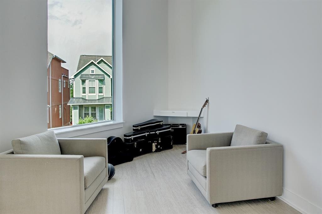 The corner on the third floor of the Triangle House in The Heights.