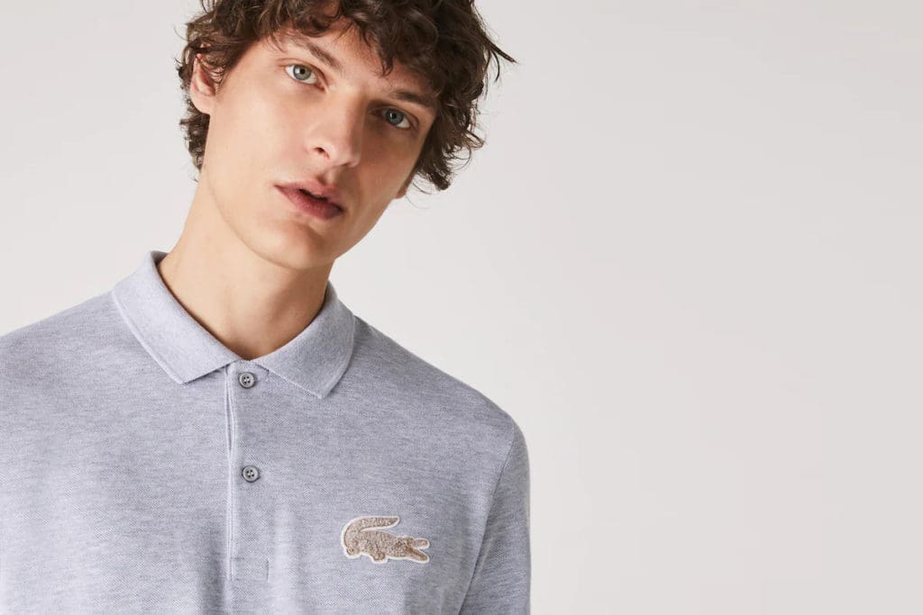 A staple for every man's wardrobe - a classic Lacoste polo, currently on sale for $64.99, available at Lacoste stores and online at Lacoste.com