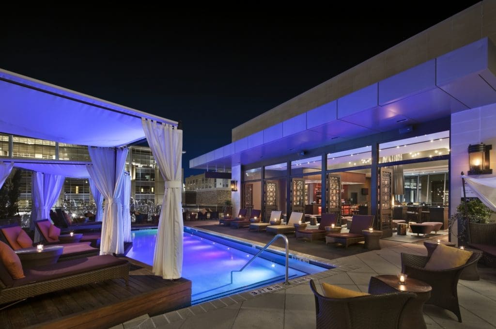 Claim your spot at The Moran pool cabanas.