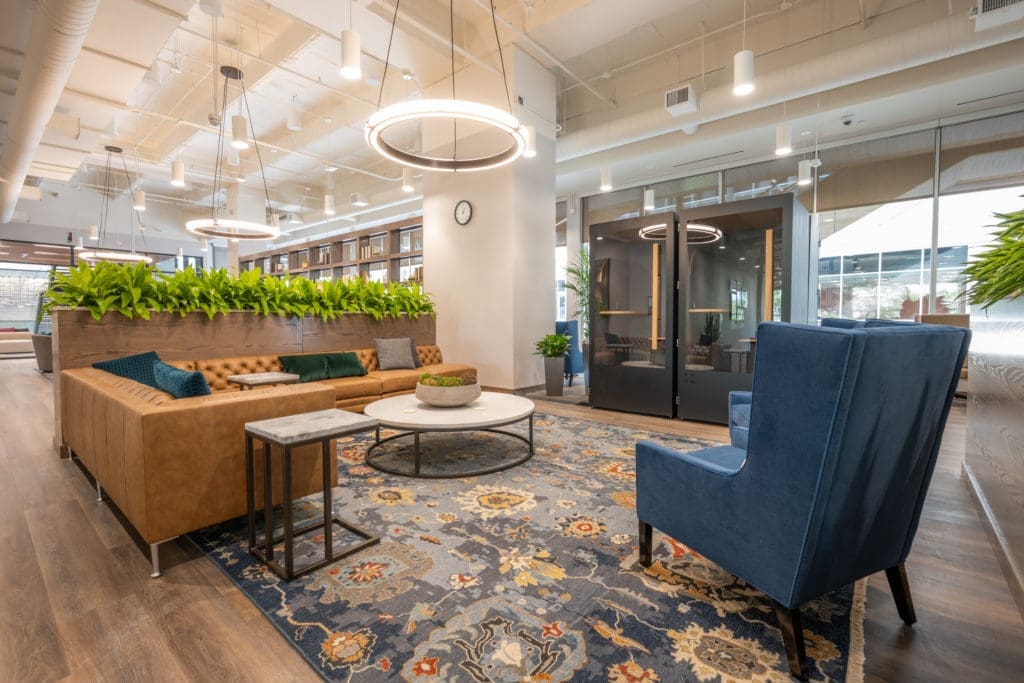 The aesthetic of co-working spaces is attuned to fostering productivity and a healthy lifestyle. Plant life and greenery are a vibrant part of this.
