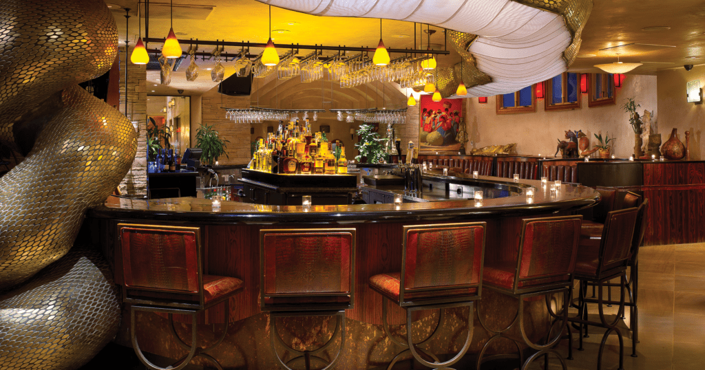 The Anaconda Bar at El Monte Sagrado is eye-catching. (Courtesy of Heritage Hotels & Resorts)