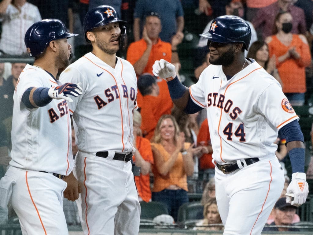 Yordan Alvarez is mashing at a still very young age, creating some lofty historical narratives. (Photo by F. Carter Smith)