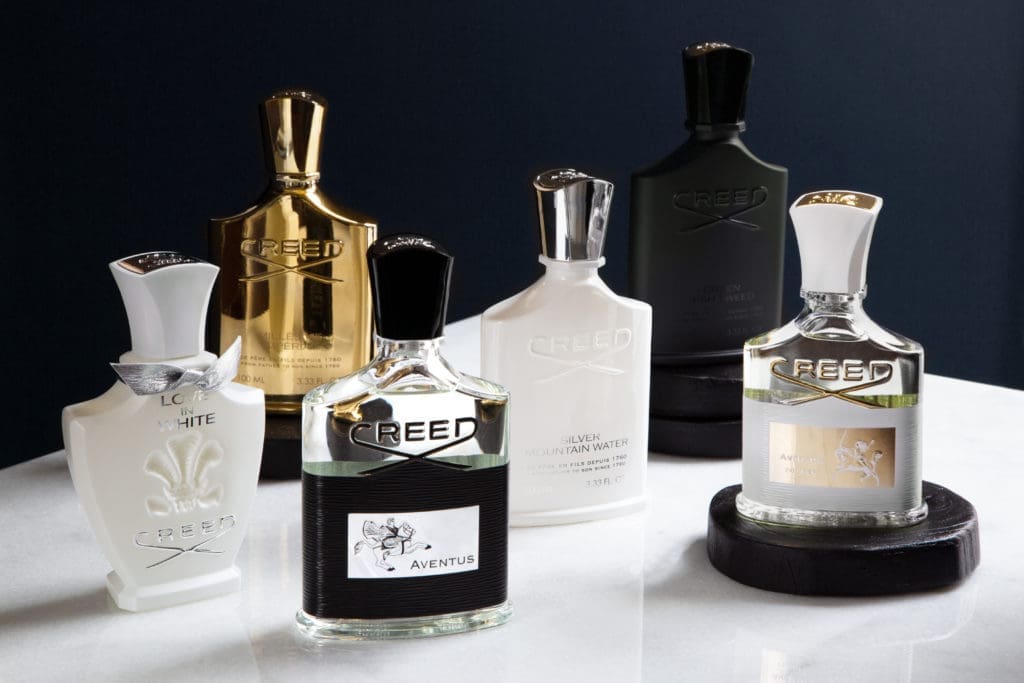 Creed's best sellers including Aventus and Love in White are included in the boutique's offerings.