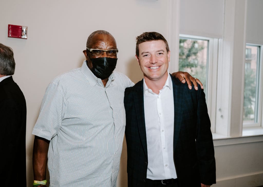 Astros manager Dusty Baker, Joe Smith at the HelpCureHD event at Union Station at Minute Maid Park. (Photo by RaeTay Photography)