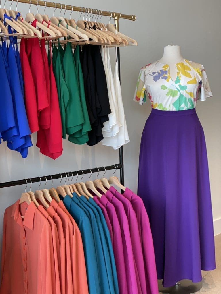 Bright colors dot the serene space at Dao's namesake boutique.