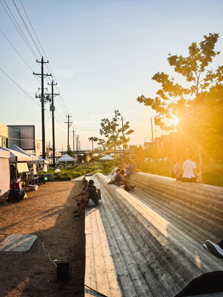 The M-K-T Sunset Market comes to life the third Thursday of each month with family-friendly fun on the menu. (Photo by Megan Snell)