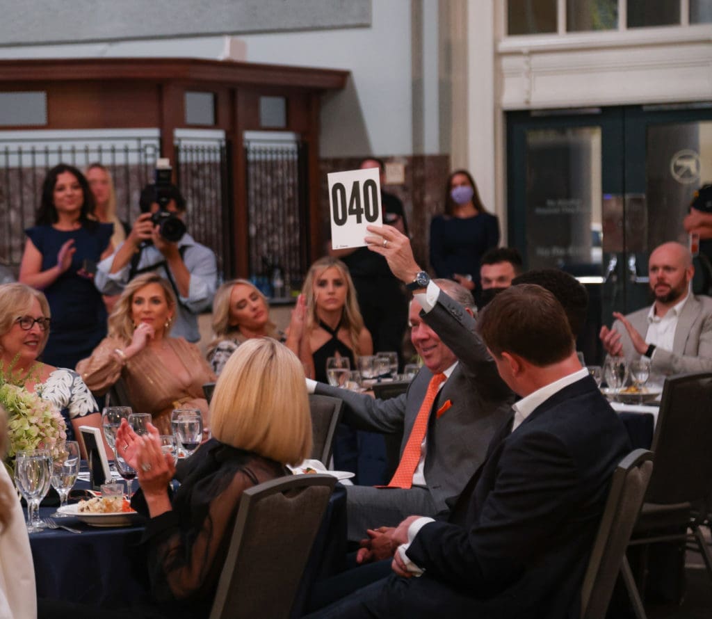 Astros Jim Crane supports HelpCureHD during the appeal at Union Station at Minute Maid Park. (Photo by Kenny Richmond)