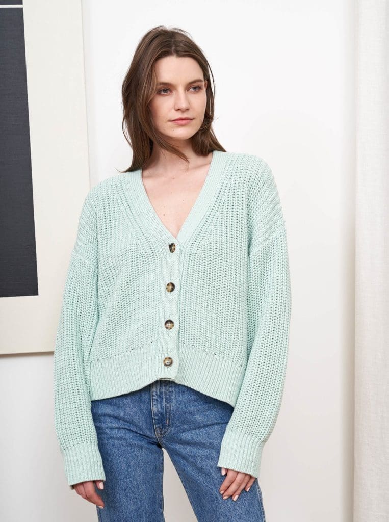 The Picnic Cardigan from La Ligne is ideal for dressing up or down.