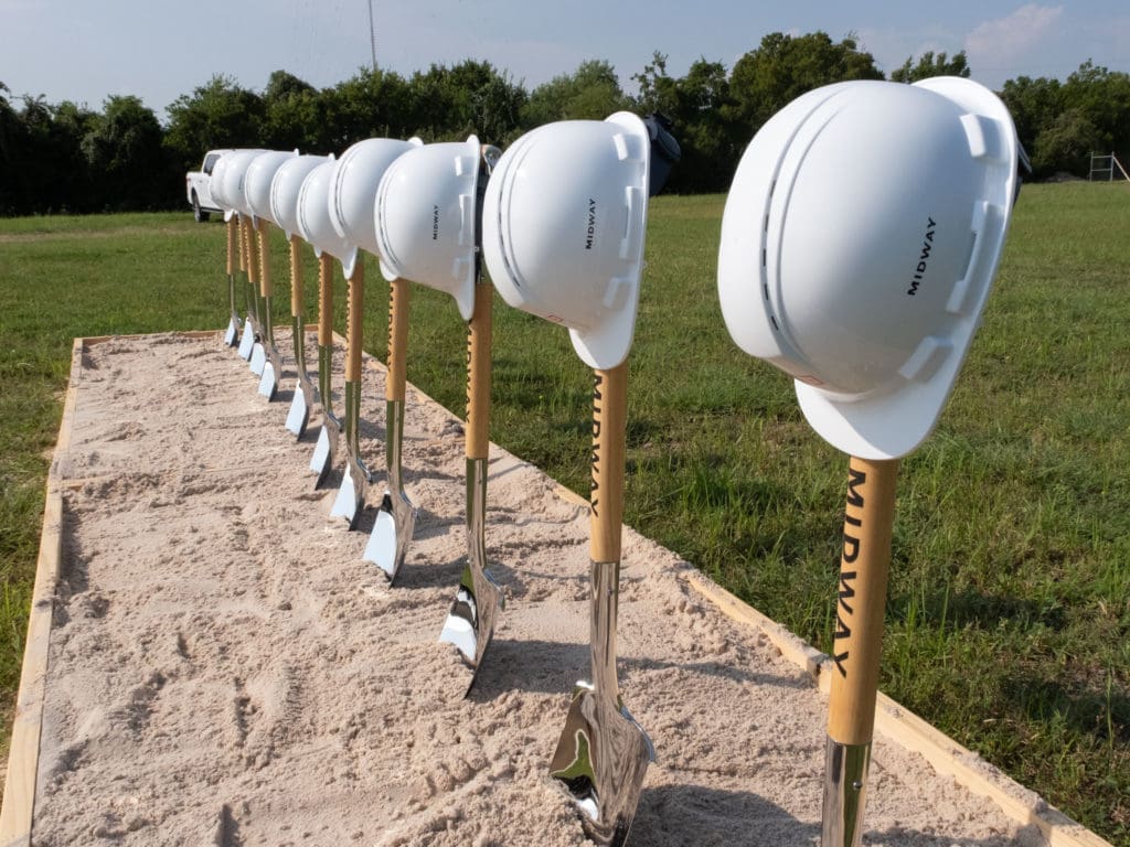East River's groundbreaking was a festive occasion. (Photo by F. Carter Smith)