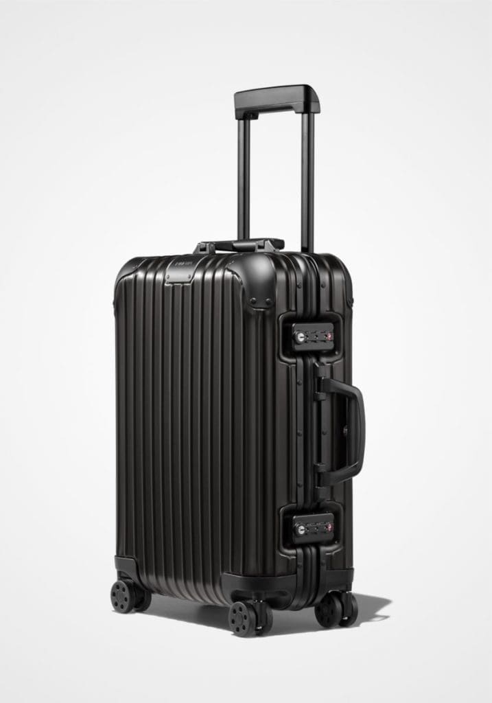 The Rimowa Original Cabin Luggage from The Conservatory at Highland Park Village is a jet setter favorite.