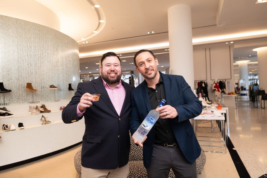 Richie Taubert, Franklin Parra of Polar Bear Vodka at the Women of Wardrobe Summer Soirée at Tootsies. (Photo by Daniel Ortiz)