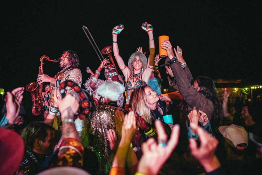 Good times at the live performance of Golden Dawn Arkestra at Trans-Pecos Festival of Music+Love