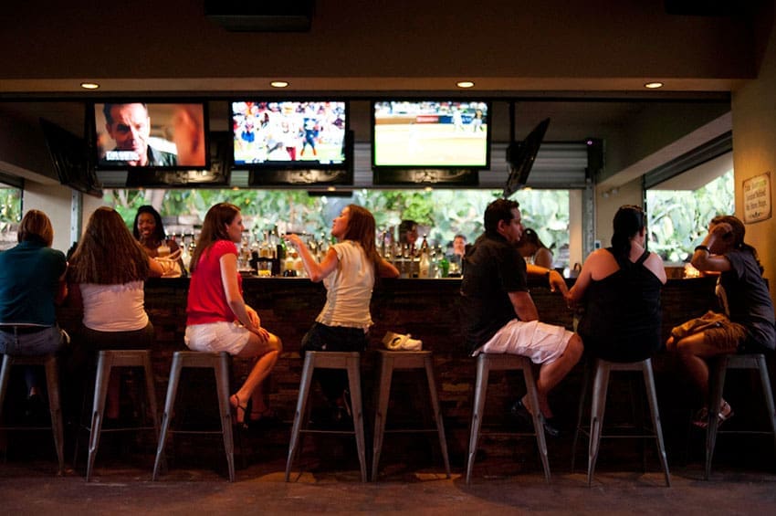 The Dogwood's ample bar seating in Austin.